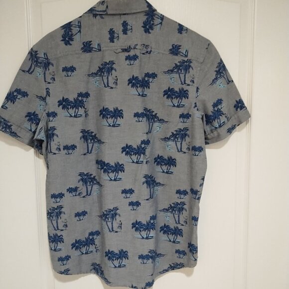 Original Penguin Short Sleeve Button Down Hawaiian Shirt L Heritage Slim Fit - Picture 4 of 4